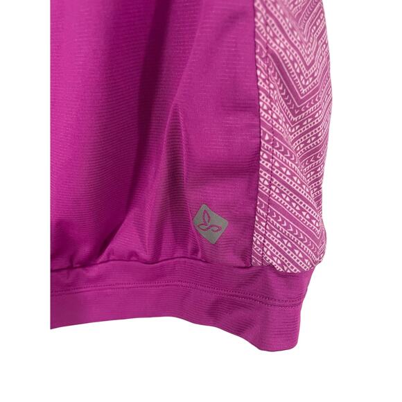 Prana Small Workout Top Exercise Razorback Shirt Tank Magenta Pink Athletic - Picture 2 of 5